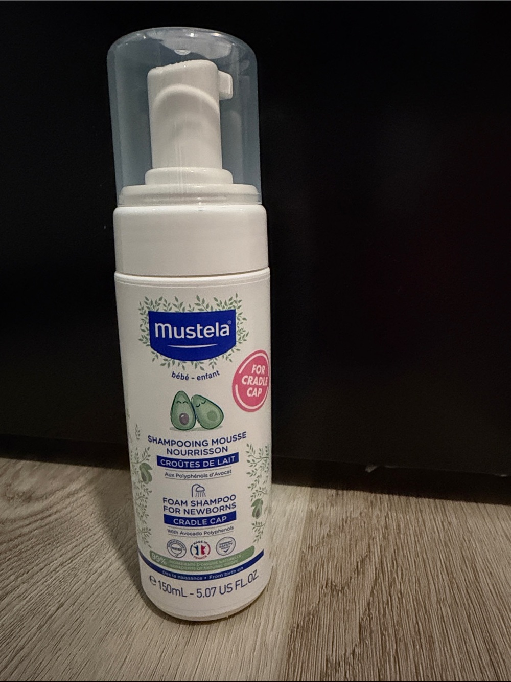 Mustela for cradle cap Shampoo for Newborns -Bottle 150 mL Made in France